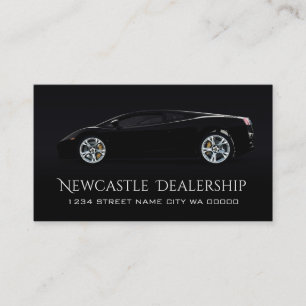 Modern Black Dealership Auto Sale Business Card