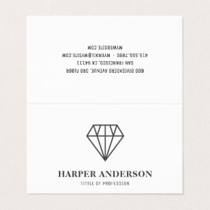 Modern Black Diamond Professional Business Card