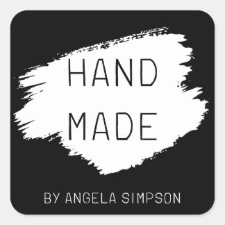Modern Black DIY Handmade by Custom Sticker