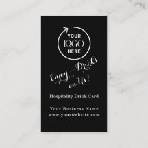 Modern Black Drink Voucher | Corporate Event Card