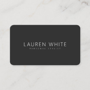 Modern black elegant minimalist professional chic business card
