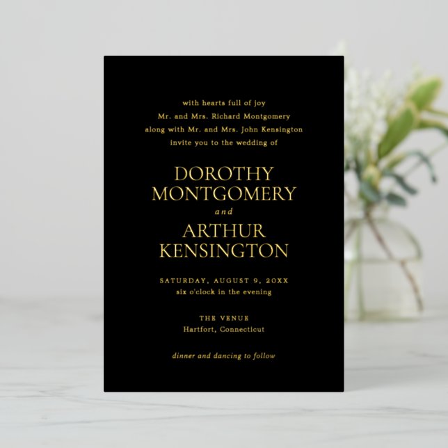 Modern Black Elegant Wedding (Standing Front)
