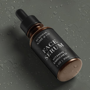 Modern Black Face Serum 1 OZ Bottle Waterproof