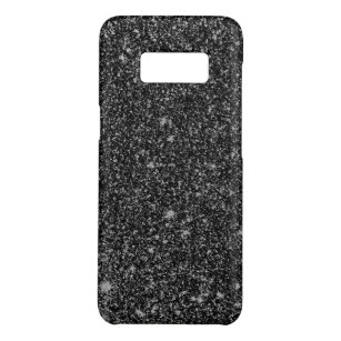 Modern Black Faux Glitter & White Sparkles Case-Mate Samsung Galaxy S8 Case