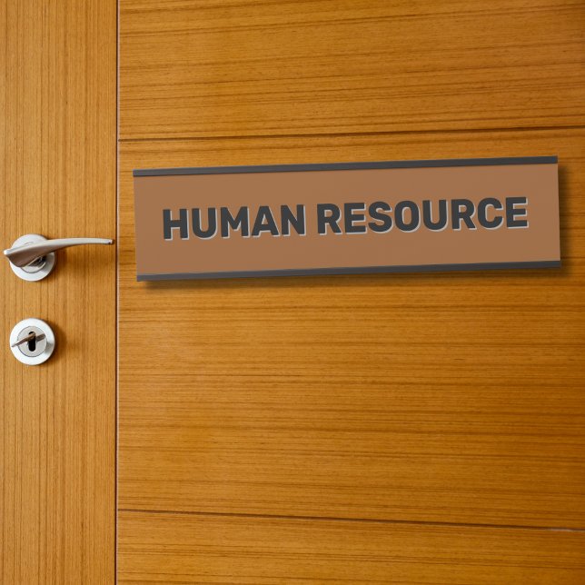 Modern Black Faux Gold Office Room Department Name Door Sign (Creator Uploaded)