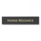 Modern Black Faux Gold Office Room Department Name