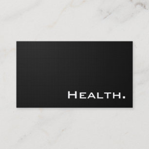 Modern Black Front and Back-Health Professional Business Card