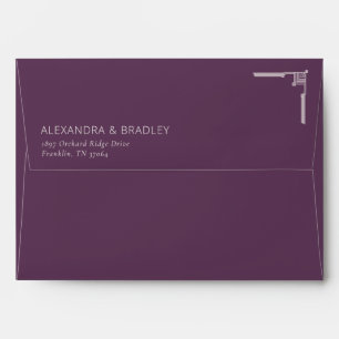 Modern Black Geometric Lines Envelope