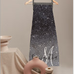 Modern Black Glitter Sparkles Personalized Name Apron<br><div class="desc">Introducing our stunning Modern Black Glitter Sparkles Personalized Name product, available exclusively on Zazzle! Add a touch of elegance and sparkle to your everyday life with this custom-made item. Our Modern Black Glitter Sparkles Personalized Name product features a sleek black background adorned with mesmerizing glittery sparkles. The combination of black...</div>