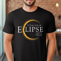 Modern Black & Gold 2024 Texas Total Solar Eclipse