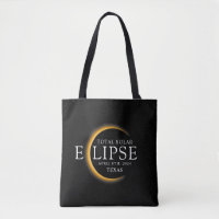 Modern Black & Gold 2024 Texas Total Solar Eclipse