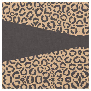 Modern Black Gold Cheetah Leopard Animal Print Fabric