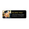 Modern Black Gold Graduation Photo Return Address