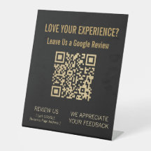 Modern Black Gold Leave A Google Review | Scan QR