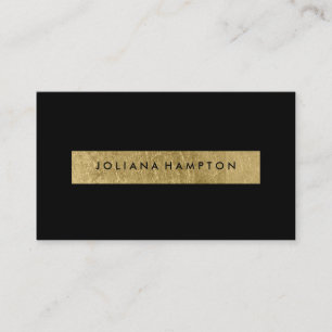 Modern Black Gold Luxe Business Card, foil Card