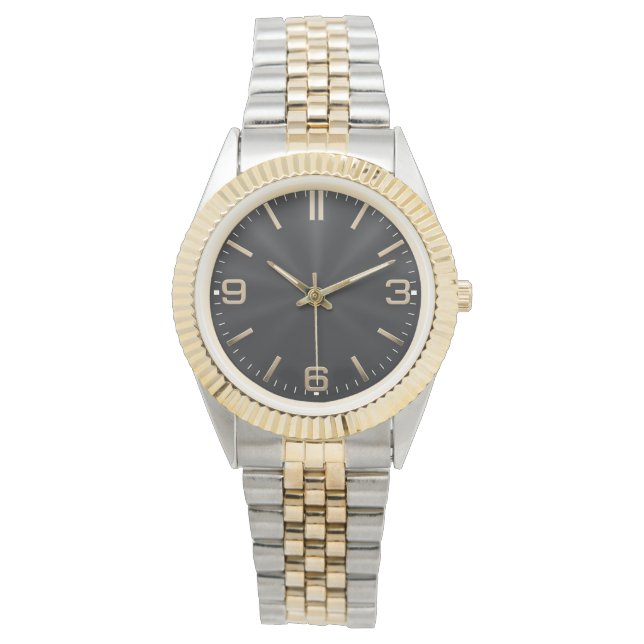 Modern Black & Gold Luxury Watch (Front)