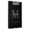 Modern Black Gold Monogram Stylish Script Name