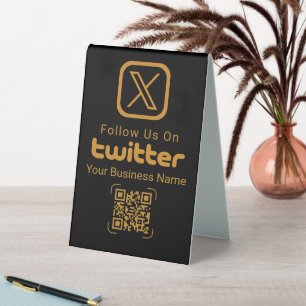 Modern Black Gold Twitter Business