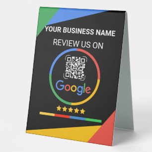 Modern Black Google Review QR Code