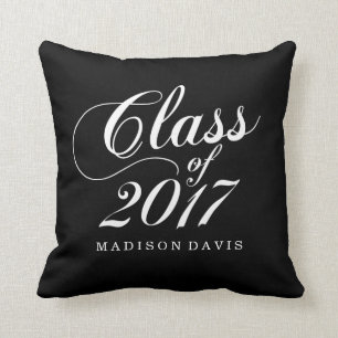 Modern Black   Graduation Cushion
