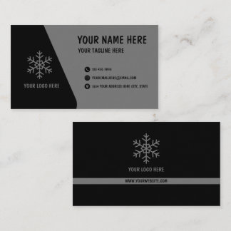 Modern Black Gray Minimal Business Card Template