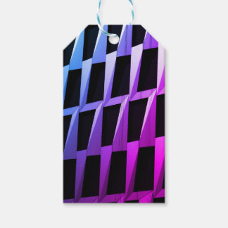 Modern Black & Grey Geometric Pattern  Gift Tags