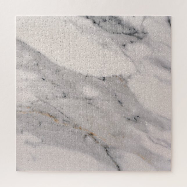 Modern black grey pink marble pattern  jigsaw puzzle (Vertical)