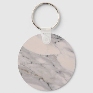 Modern black grey pink marble pattern  key ring