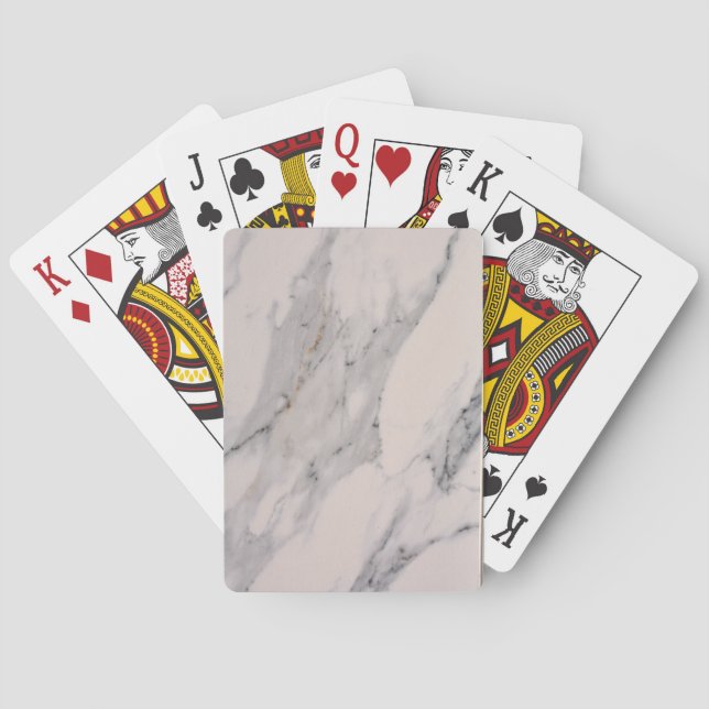 Modern black grey pink marble pattern  playing cards (Back)