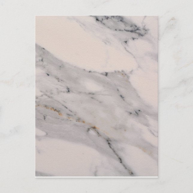 Modern black grey pink marble pattern  postcard (Front)