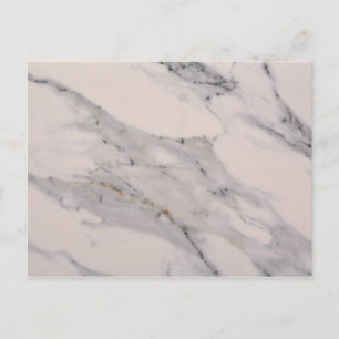 Modern black grey pink marble pattern  postcard