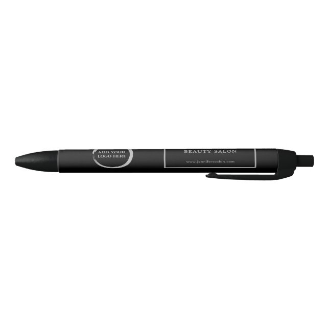 Modern black grey professional promotional logo ink pen (Bottom)