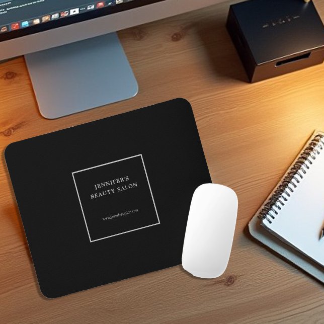 Modern black grey promotional professional mouse pad (Modern minimalist black gray promotional professional mouse pad.)