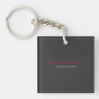 Modern Black Grey Red Professional Your Name