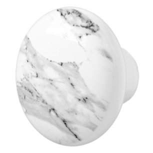 Modern black grey white marble pattern  ceramic knob