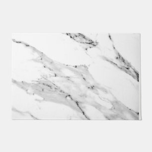 Modern black grey white marble pattern  doormat