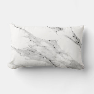 Modern black grey white marble pattern  lumbar cushion