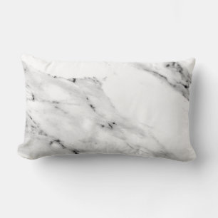 Modern black grey white marble pattern  lumbar cushion