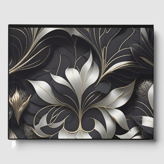 Modern Black Guest Book