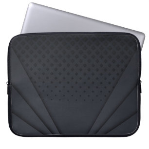 Modern Black Halftone Texture Laptop Sleeve