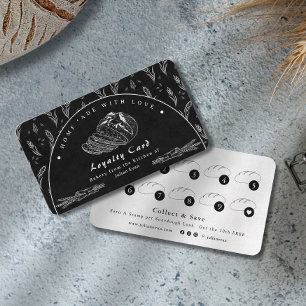 Modern Black Homemade Bakery Loyalty Card