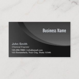 Modern Black Industrial Chemical Engineer Business Card