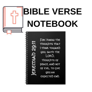 Modern Black Jeremiah 29:11 Bible Verse  Notebook