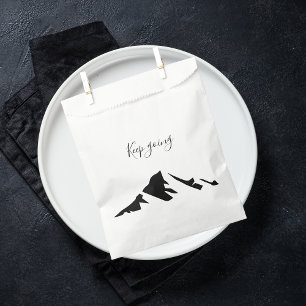 Modern Black Keep Going Simple Favour Bag