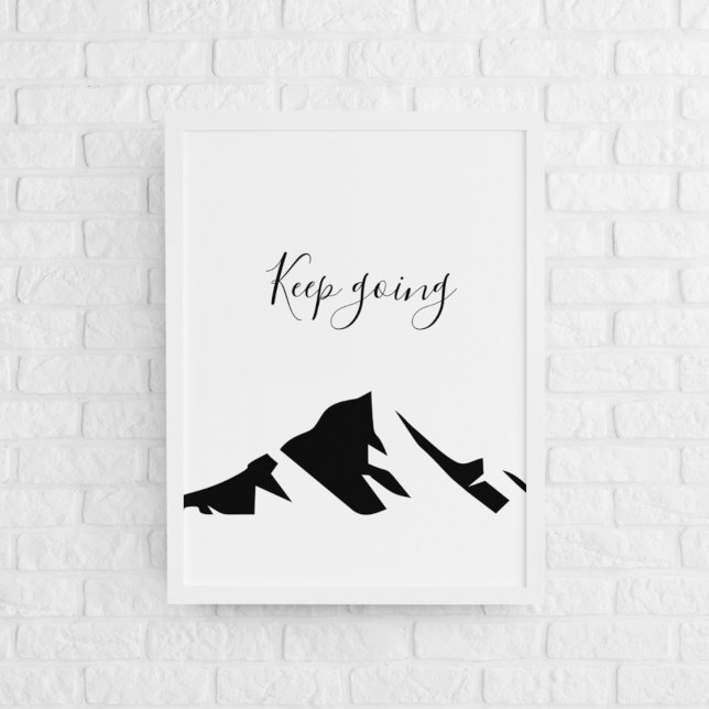 Modern Black Keep Going Simple Poster (Creator Uploaded)