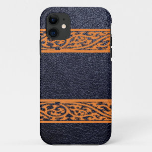 Modern Black Leather iPhone 11 Case