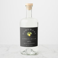Modern Black Limoncello Beverage Label
