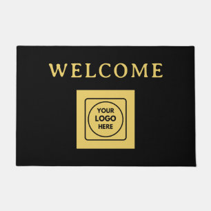 Modern Black Logo Business doormat