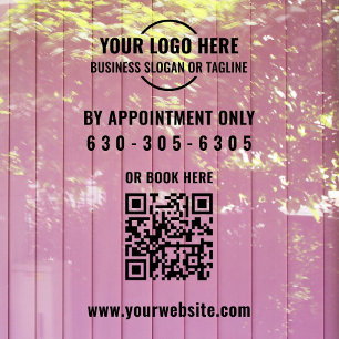 Modern Black Logo QR Code By Appointment Only