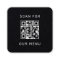 Modern Black Logo QR Code Scan Menu